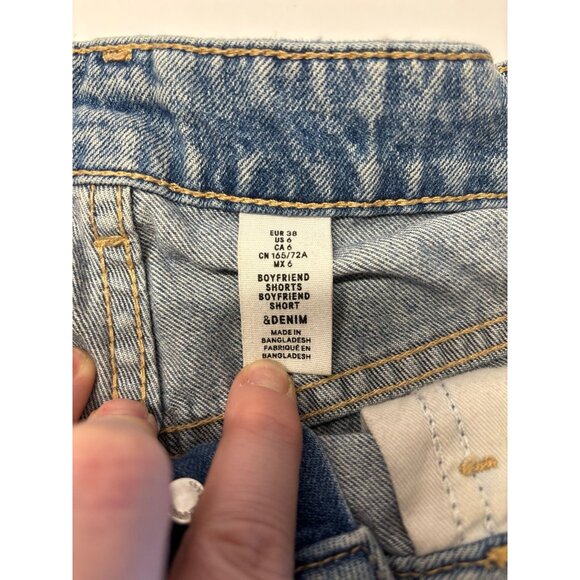 Distressed Denim Jean Shorts (size 6) - Picture 2 of 9
